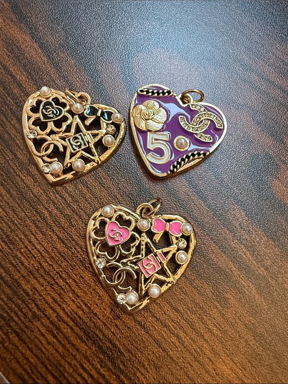 🔥Only 1 of Each - Chanel Heart Charm Pendant for Necklace/DIY/Charm